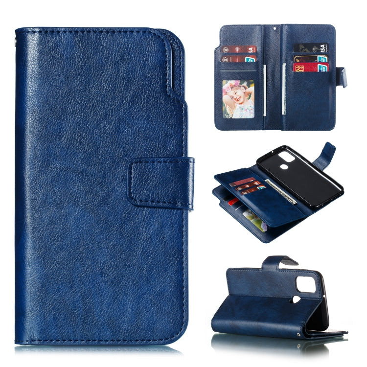 For Galaxy M30s Litchi Texture Horizontal Flip Leather Case, with Nine Card Slots & Wallet & Photo Frame