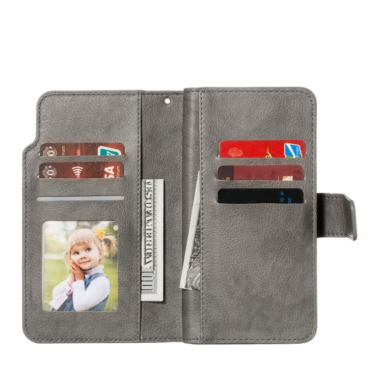 For Galaxy M30s Litchi Texture Horizontal Flip Leather Case, with Nine Card Slots & Wallet & Photo Frame