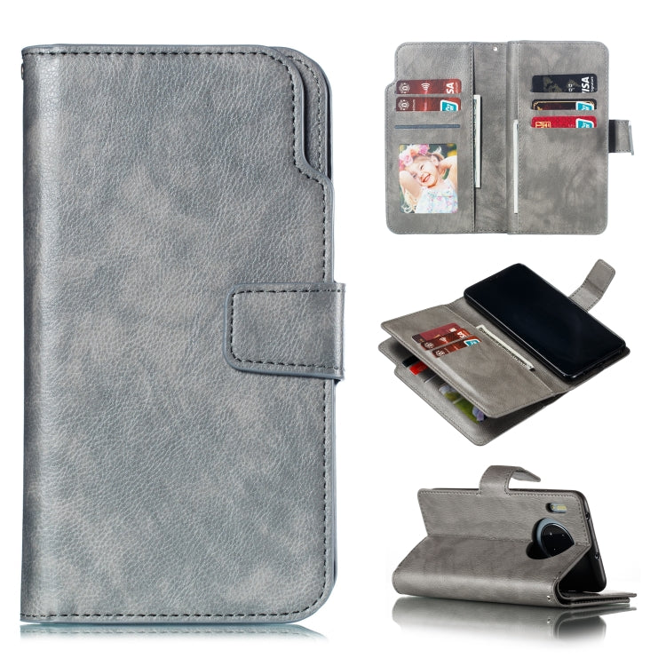 For Huawei Mate 30 Litchi Texture Horizontal Flip Leather Case, with Nine Card Slots & Wallet & Photo Frame