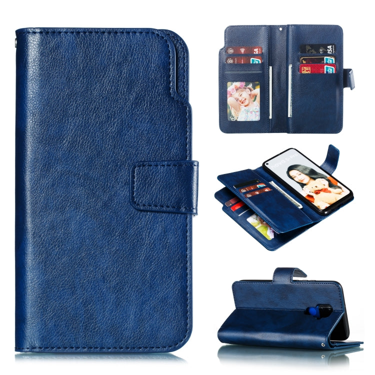 For Huawei Mate 30 Lite Litchi Texture Horizontal Flip Leather Case, with Nine Card Slots & Wallet & Photo Frame