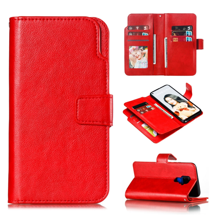 For Huawei Mate 30 Lite Litchi Texture Horizontal Flip Leather Case, with Nine Card Slots & Wallet & Photo Frame