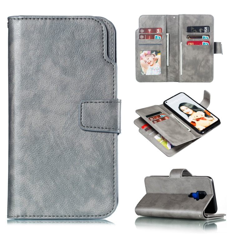 For Huawei Mate 30 Lite Litchi Texture Horizontal Flip Leather Case, with Nine Card Slots & Wallet & Photo Frame