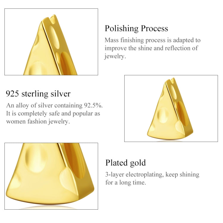 S925 Sterling Silver Golden Cheese Beads DIY Bracelet Necklace Accessories