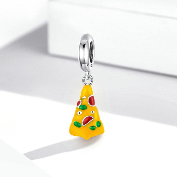 S925 Sterling Silver Delicious Pizza Beads DIY Bracelet Necklace Accessories