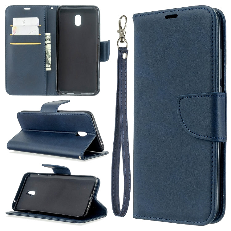 For Xiaomi Redmi 8A Lambskin Texture Pure Color Horizontal Flip PU Leather Case with Holder & Card Slots & Wallet & Lanyard