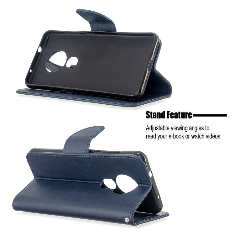 For Nokia 6.2 / 7.2 Lambskin Texture Pure Color Horizontal Flip PU Leather Case with Holder & Card Slots & Wallet & Lanyard
