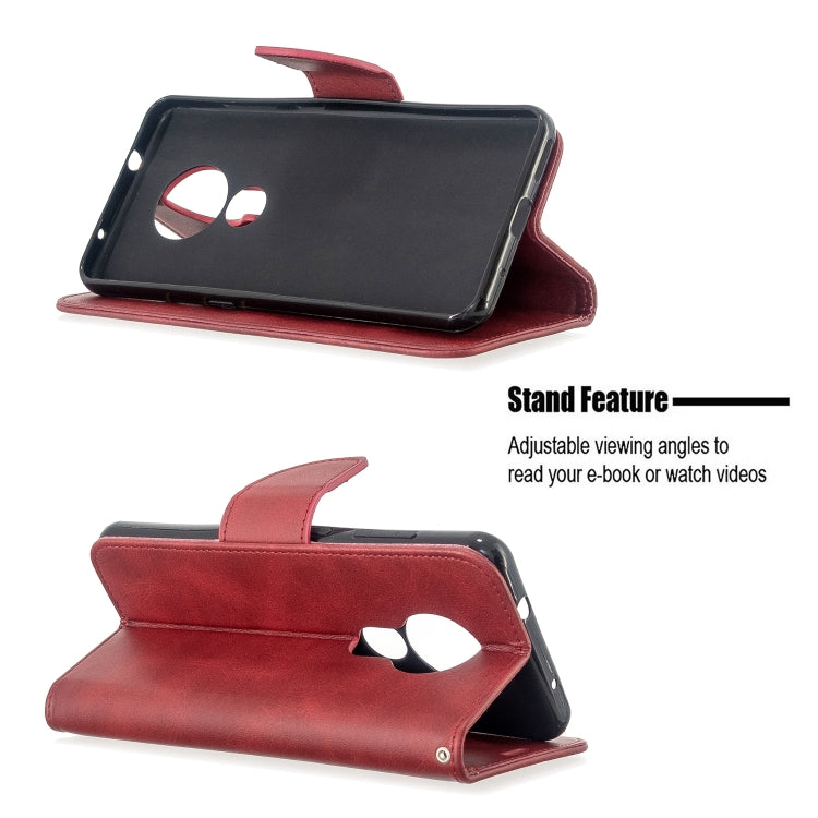 For Nokia 6.2 / 7.2 Lambskin Texture Pure Color Horizontal Flip PU Leather Case with Holder & Card Slots & Wallet & Lanyard