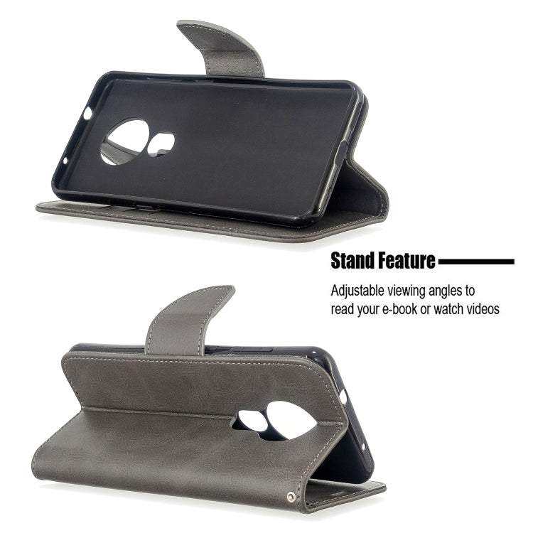 For Nokia 6.2 / 7.2 Lambskin Texture Pure Color Horizontal Flip PU Leather Case with Holder & Card Slots & Wallet & Lanyard