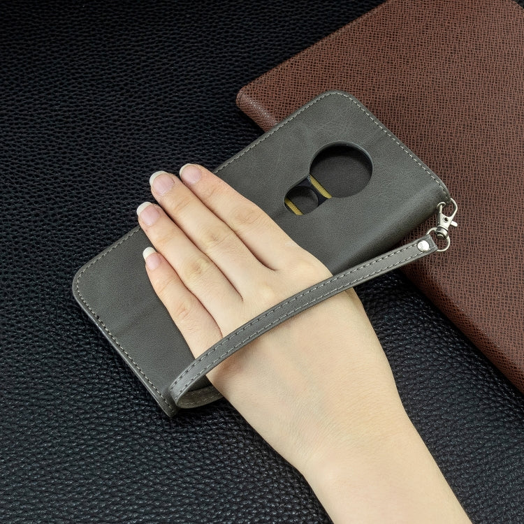 For Nokia 6.2 / 7.2 Lambskin Texture Pure Color Horizontal Flip PU Leather Case with Holder & Card Slots & Wallet & Lanyard