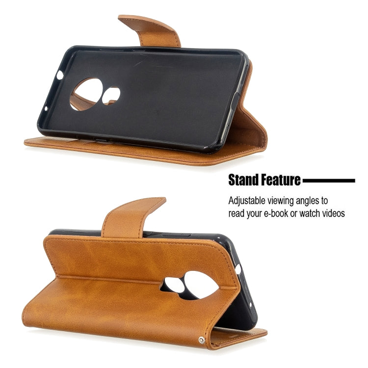 For Nokia 6.2 / 7.2 Lambskin Texture Pure Color Horizontal Flip PU Leather Case with Holder & Card Slots & Wallet & Lanyard