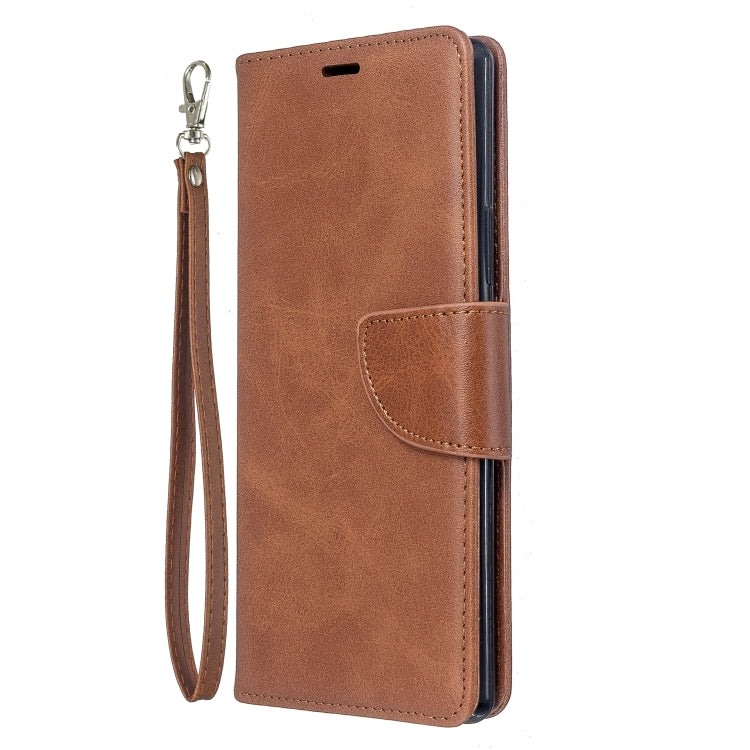 For Sony Xperia 20 Lambskin Texture Pure Color Horizontal Flip PU Leather Case with Holder & Card Slots & Wallet & Lanyard