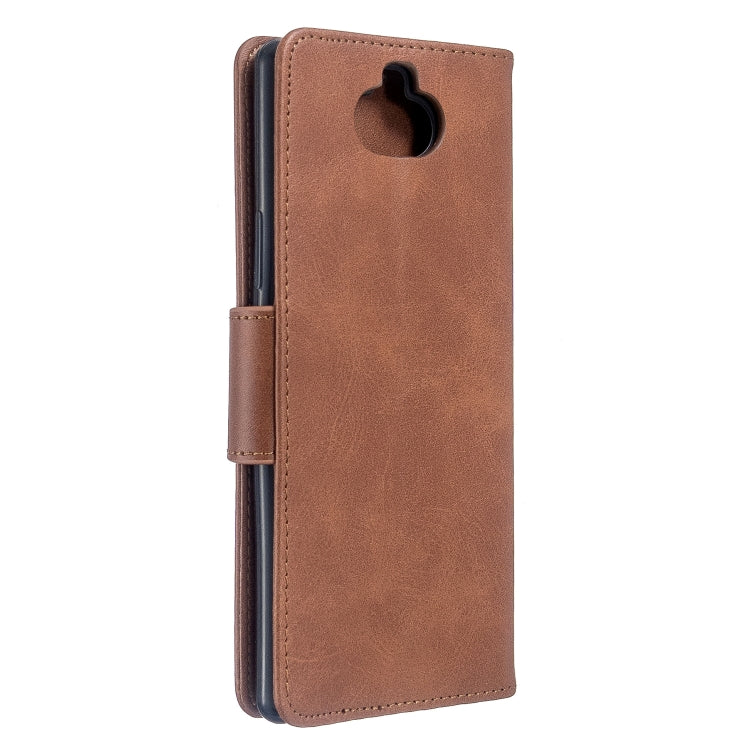 For Sony Xperia 20 Lambskin Texture Pure Color Horizontal Flip PU Leather Case with Holder & Card Slots & Wallet & Lanyard