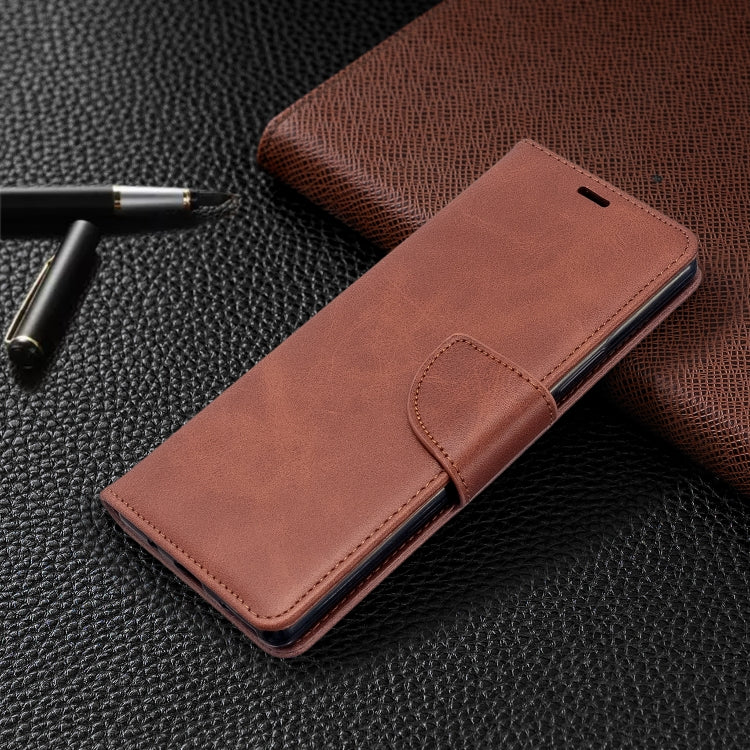 For Sony Xperia 20 Lambskin Texture Pure Color Horizontal Flip PU Leather Case with Holder & Card Slots & Wallet & Lanyard