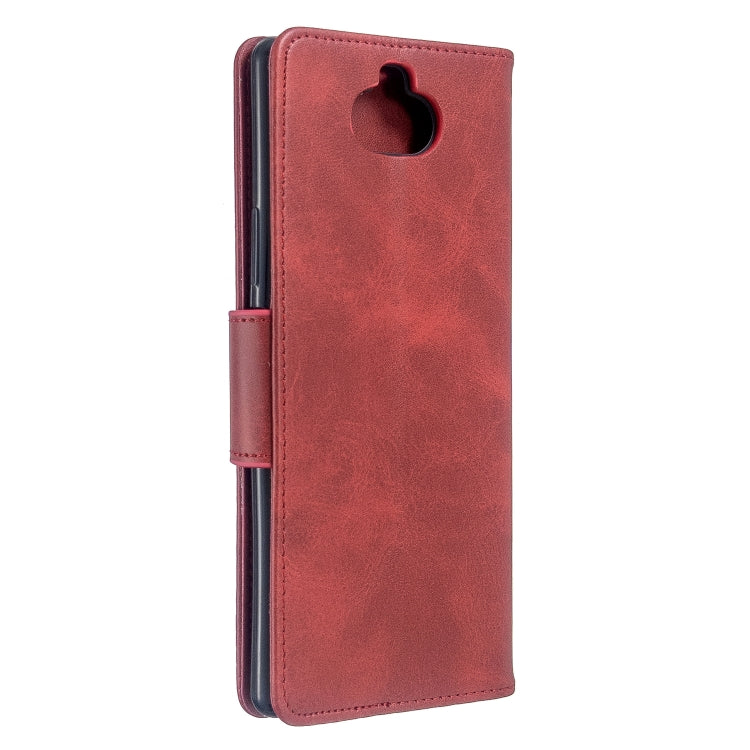 For Sony Xperia 20 Lambskin Texture Pure Color Horizontal Flip PU Leather Case with Holder & Card Slots & Wallet & Lanyard