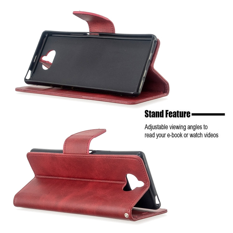 For Sony Xperia 20 Lambskin Texture Pure Color Horizontal Flip PU Leather Case with Holder & Card Slots & Wallet & Lanyard