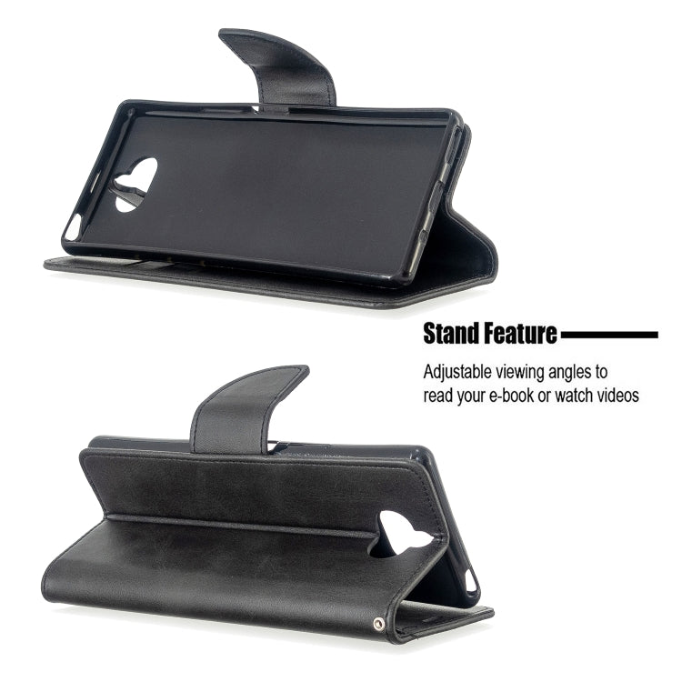 For Sony Xperia 20 Lambskin Texture Pure Color Horizontal Flip PU Leather Case with Holder & Card Slots & Wallet & Lanyard