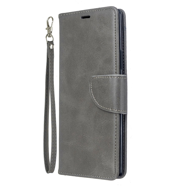 For Sony Xperia 20 Lambskin Texture Pure Color Horizontal Flip PU Leather Case with Holder & Card Slots & Wallet & Lanyard