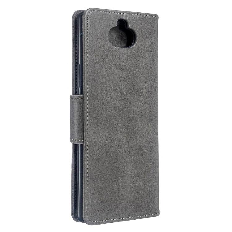 For Sony Xperia 20 Lambskin Texture Pure Color Horizontal Flip PU Leather Case with Holder & Card Slots & Wallet & Lanyard