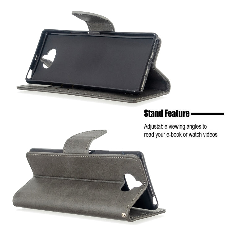 For Sony Xperia 20 Lambskin Texture Pure Color Horizontal Flip PU Leather Case with Holder & Card Slots & Wallet & Lanyard