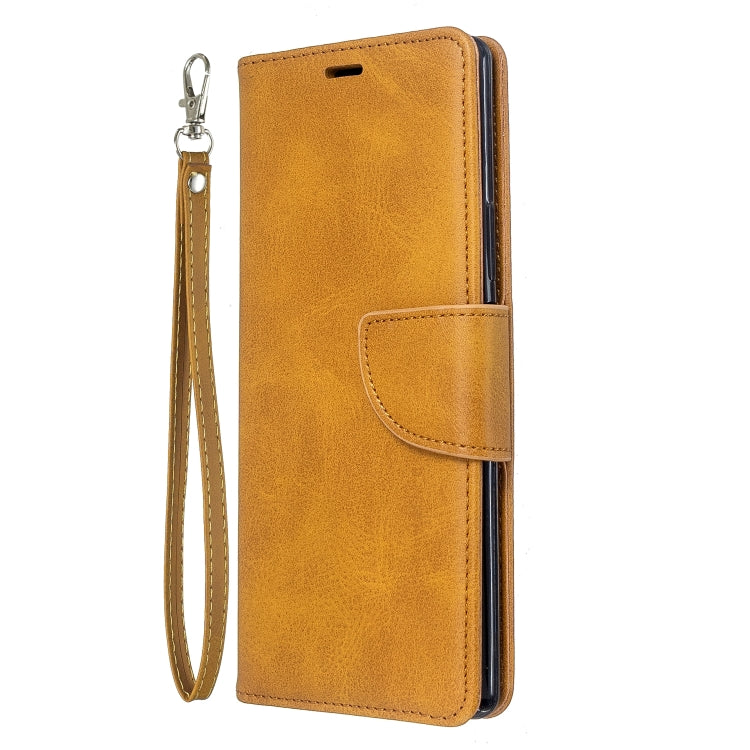For Sony Xperia 20 Lambskin Texture Pure Color Horizontal Flip PU Leather Case with Holder & Card Slots & Wallet & Lanyard