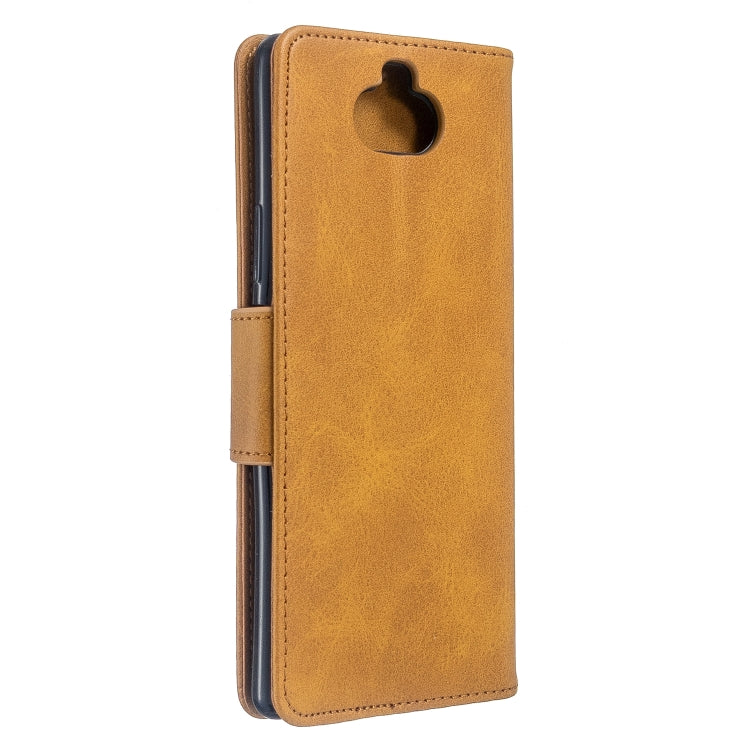 For Sony Xperia 20 Lambskin Texture Pure Color Horizontal Flip PU Leather Case with Holder & Card Slots & Wallet & Lanyard