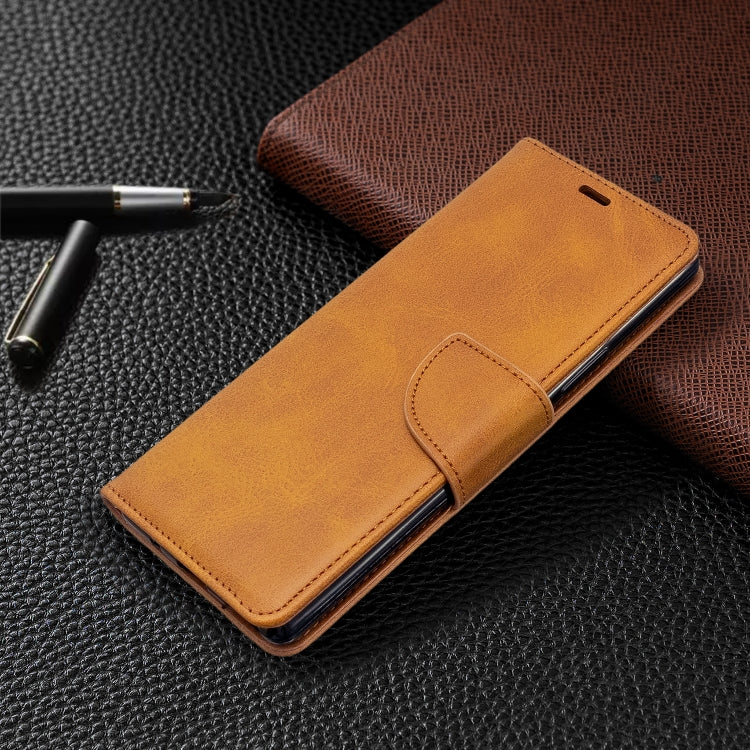 For Sony Xperia 20 Lambskin Texture Pure Color Horizontal Flip PU Leather Case with Holder & Card Slots & Wallet & Lanyard
