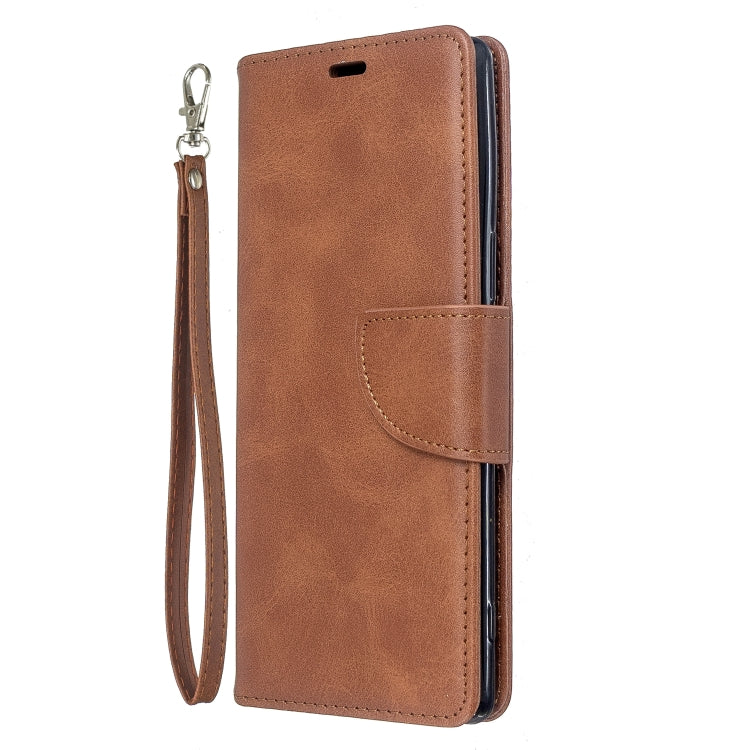 For Sony Xperia5 / XZ5 Lambskin Texture Pure Color Horizontal Flip PU Leather Case with Holder & Card Slots & Wallet & Lanyard