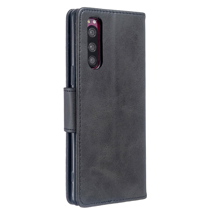 For Sony Xperia5 / XZ5 Lambskin Texture Pure Color Horizontal Flip PU Leather Case with Holder & Card Slots & Wallet & Lanyard