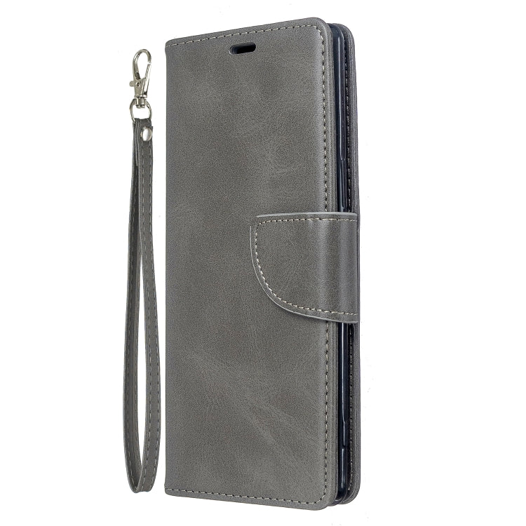 For Sony Xperia5 / XZ5 Lambskin Texture Pure Color Horizontal Flip PU Leather Case with Holder & Card Slots & Wallet & Lanyard