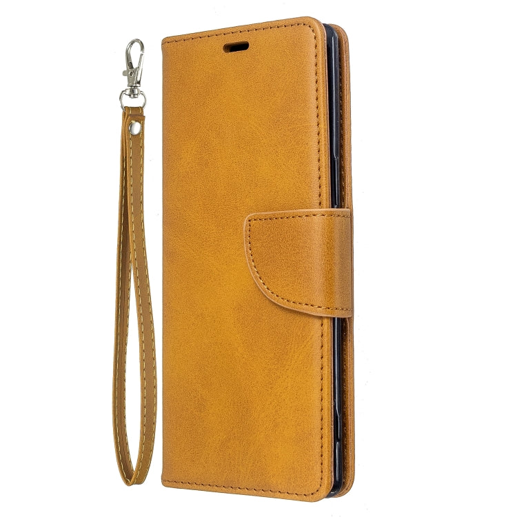 For Sony Xperia5 / XZ5 Lambskin Texture Pure Color Horizontal Flip PU Leather Case with Holder & Card Slots & Wallet & Lanyard