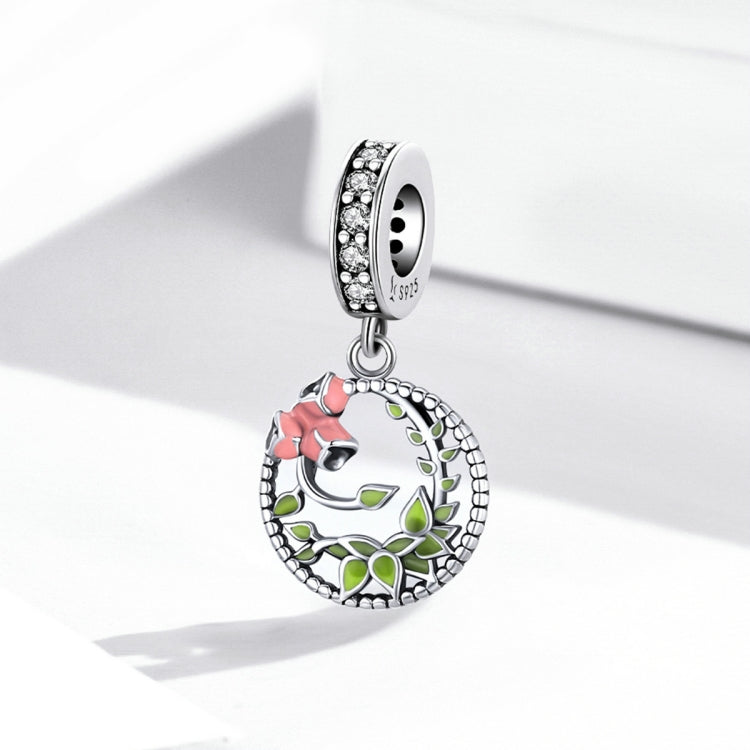S925 Sterling Silver Fresh Garden Pendant DIY Bracelet Necklace Accessories
