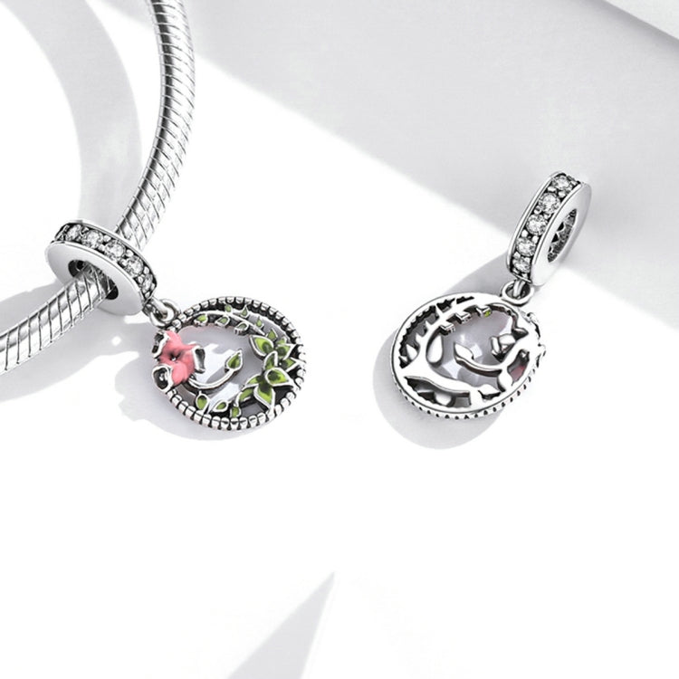 S925 Sterling Silver Fresh Garden Pendant DIY Bracelet Necklace Accessories