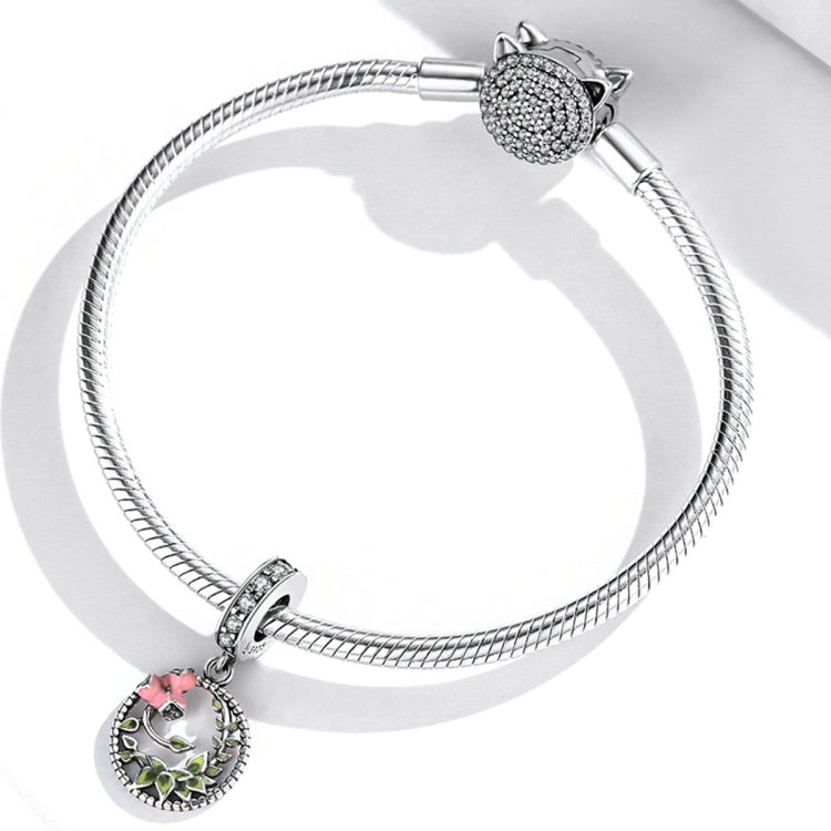 S925 Sterling Silver Fresh Garden Pendant DIY Bracelet Necklace Accessories