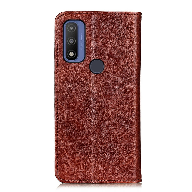 For Motorola G Pure Magnetic Crazy Horse Texture Horizontal Flip Leather Case with Holder & Card Slots & Wallet