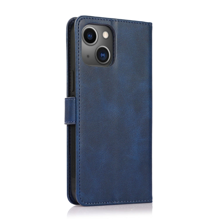 For iPhone 13 mini Calf Texture 2 in 1 Detachable Magnetic Back Cover Horizontal Flip Leather Case with Holder & Card Slots & Wallet & Photo Frame