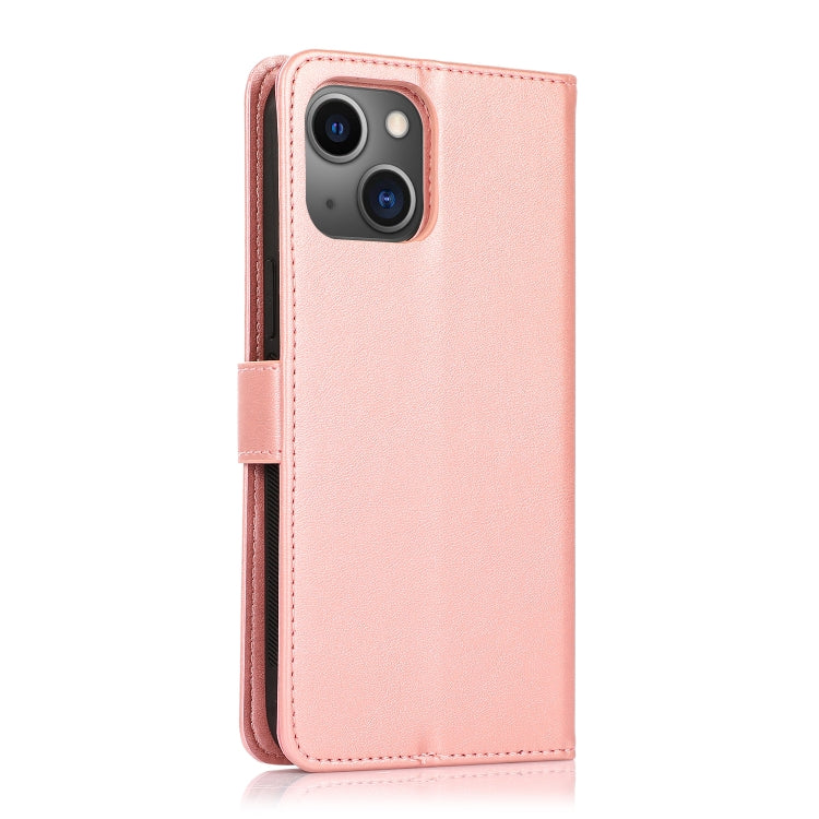 For iPhone 13 mini Calf Texture 2 in 1 Detachable Magnetic Back Cover Horizontal Flip Leather Case with Holder & Card Slots & Wallet & Photo Frame