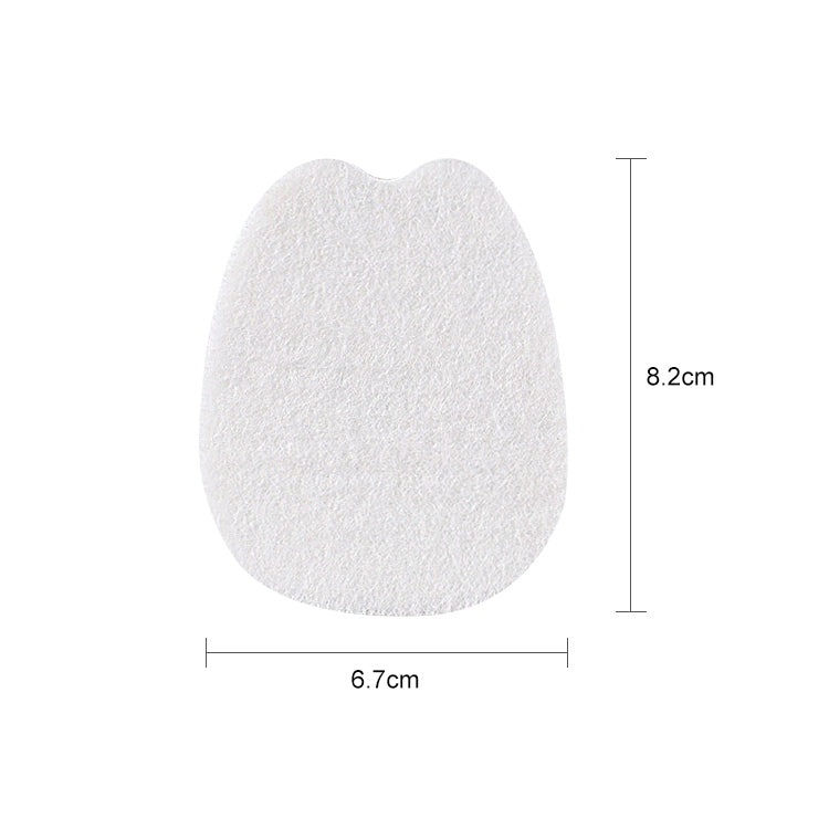 10 PCS 090 Thin Felt Forefoot Pad Anti-wear Shoe Sticker Pads(White)