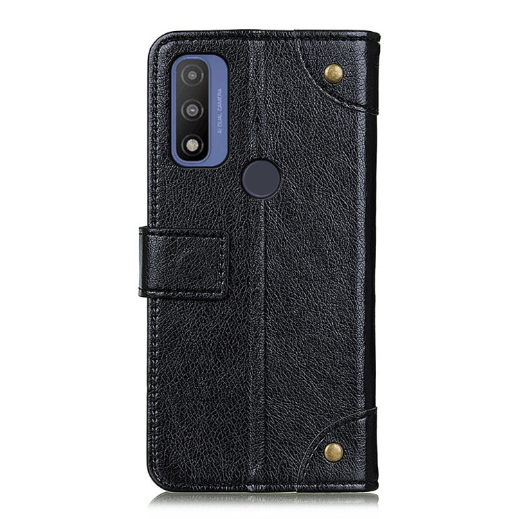 For Motorola G Pure Copper Buckle Nappa Texture Horizontal Flip Leather Case with Holder & Card Slots & Wallet