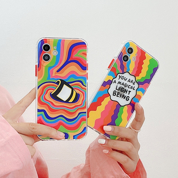 For iPhone 12 mini Shockproof TPU Pattern Protective Case