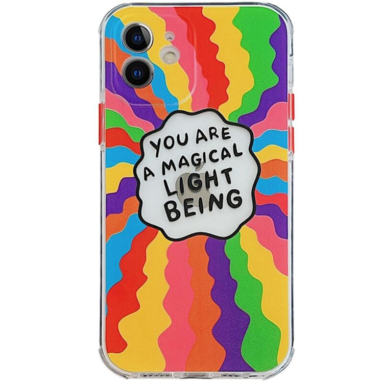 For iPhone 12 Shockproof TPU Pattern Protective Case