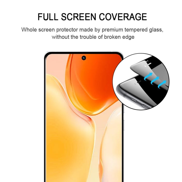 For vivo X70 Pro 3D Curved Edge Full Screen Tempered Glass Film(Black)