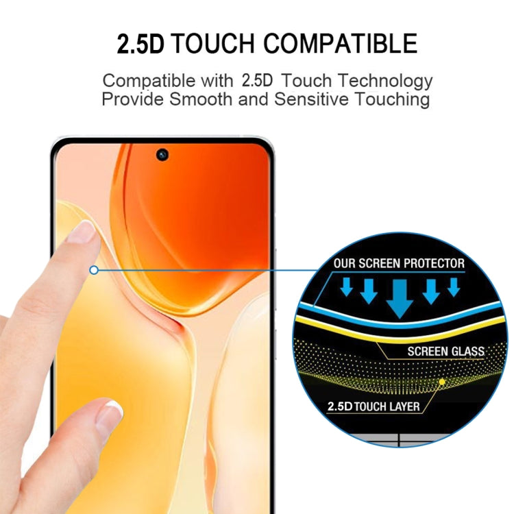 For vivo X70 Pro 3D Curved Edge Full Screen Tempered Glass Film(Black)