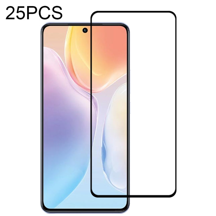 For vivo X70 25 PCS Full Glue Full Cover Screen Protector Tempered Glass Film