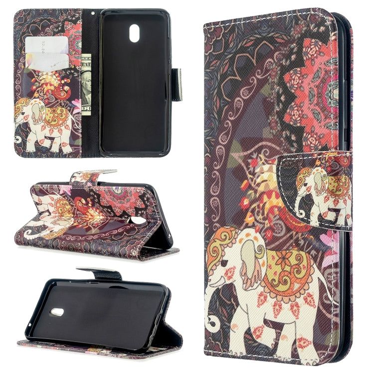 For Xiaomi Redmi 8A Colored Drawing Pattern Horizontal Flip Leather Case with Holder & Card Slots & Wallet