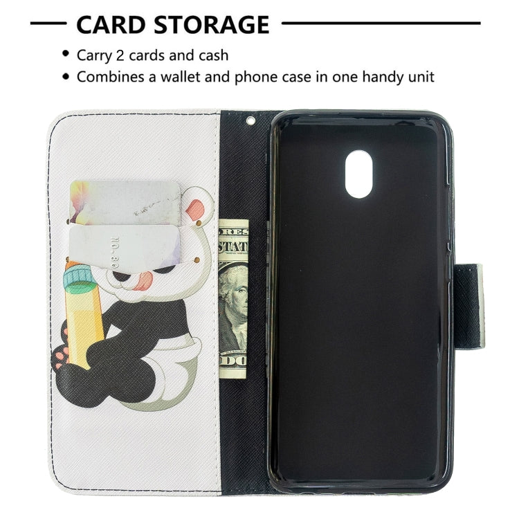 For Xiaomi Redmi 8A Colored Drawing Pattern Horizontal Flip Leather Case with Holder & Card Slots & Wallet