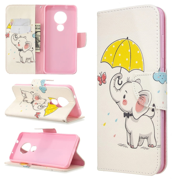 For Nokia 6.2 / 7.2 Colored Drawing Pattern Horizontal Flip Leather Case with Holder & Card Slots & Wallet