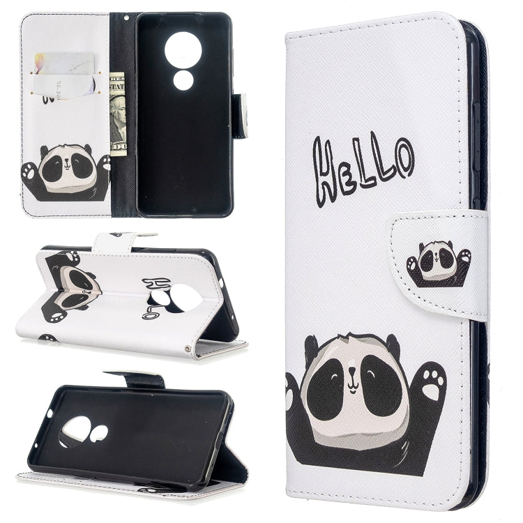 For Nokia 6.2 / 7.2 Colored Drawing Pattern Horizontal Flip Leather Case with Holder & Card Slots & Wallet