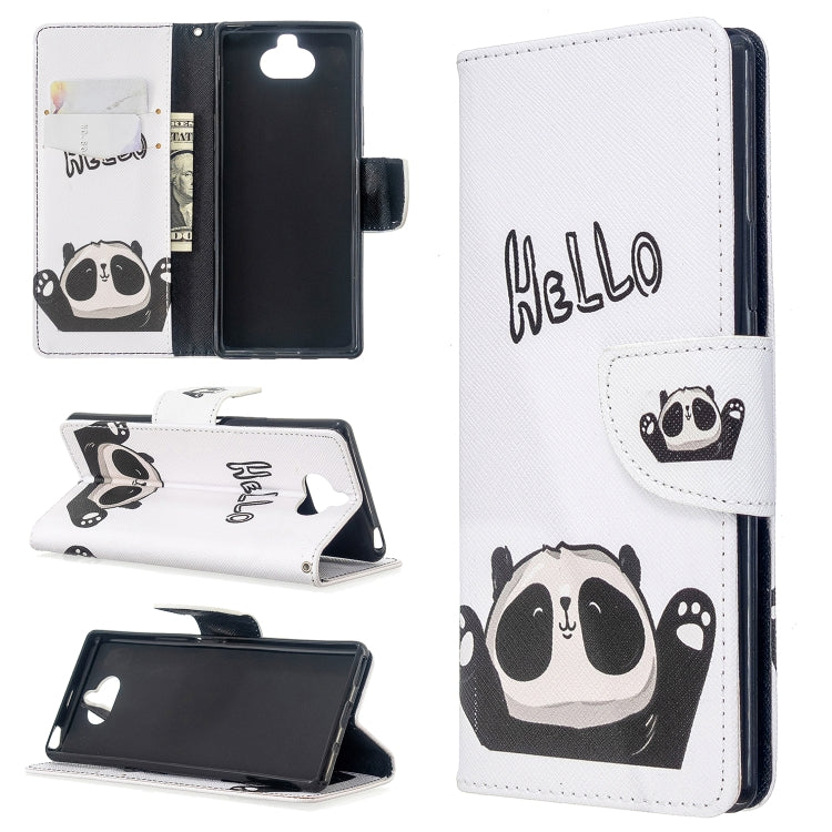 For Sony Xperia 20 Colored Drawing Pattern Horizontal Flip Leather Case with Holder & Card Slots & Wallet