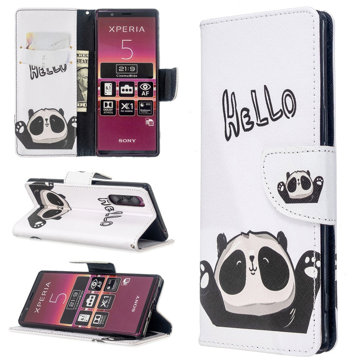 For Sony Xperia 5 /  XZ5 Colored Drawing Pattern Horizontal Flip Leather Case with Holder & Card Slots & Wallet