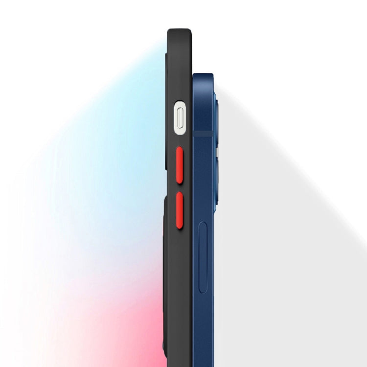 For iPhone 13 Pro Max Skin Feel 2 in 1 Magnetic PC + TPU Shockproof Case with Ring Holder